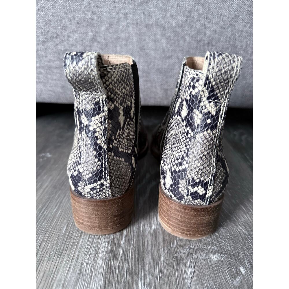 MADWELL black white snake embossed leather heeled Carina booties boots shoes - Picture 5 of 12
